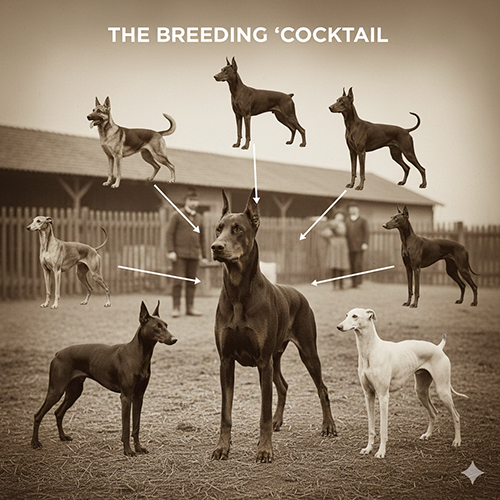 Công thức lai tạo Doberman – các giống chó tổ tiên góp phần hình thành giống hiện đại