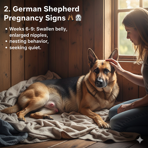 Dấu hiệu chó Becgie mang thai từ tuần 6–9