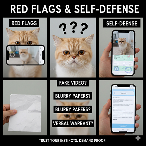 Cảnh báo dấu hiệu mua mèo Ba Tư giá rẻ bất thường: né video call, giấy tờ mờ, ép cọc gấp; kèm cách tự vệ bằng yêu cầu bằng chứng rõ ràng.