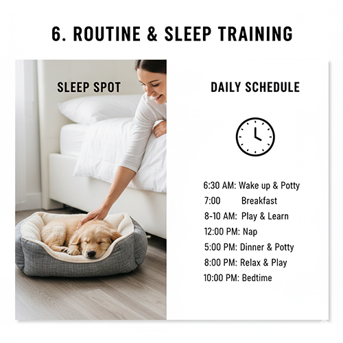 Dạy chó con ngủ đúng chỗ và hình thành nề nếp sinh hoạt hằng ngày