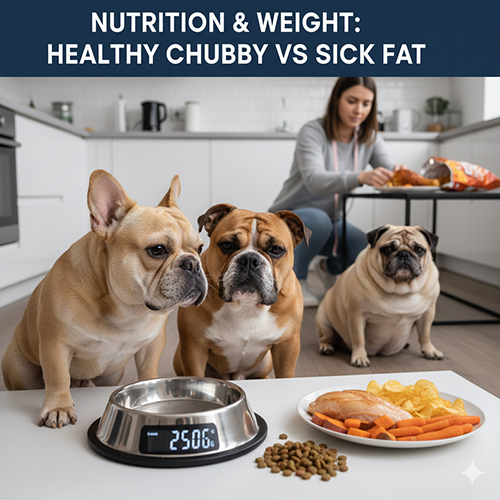 Dinh dưỡng và kiểm soát cân nặng cho chó mặt xệ để tránh béo phì và khó thở