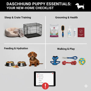 Checklist đồ dùng cho chó Lạp xưởng con khi chuẩn bị đón về nhà