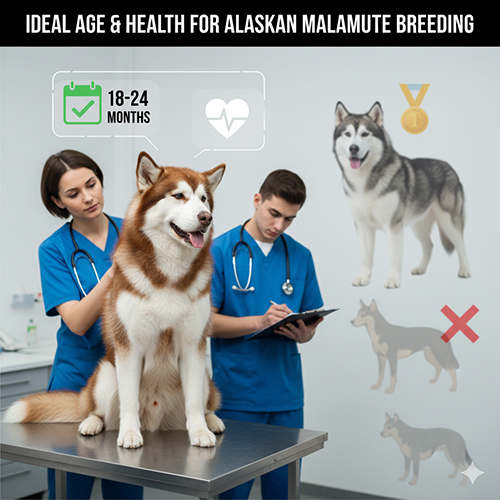Độ tuổi và điều kiện sức khỏe lý tưởng để phối giống chó Alaska Malamute theo khuyến nghị thú y