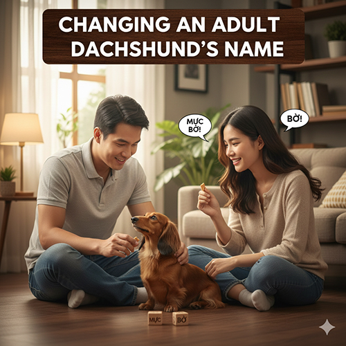 Đổi tên cho chó Lạp xưởng đã lớn và cách giúp bé quen tên mới nhẹ nhàng