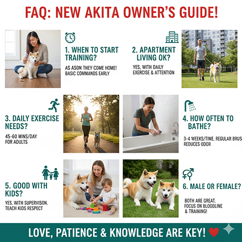 FAQ cách nuôi chó Akita Inu cho người mới