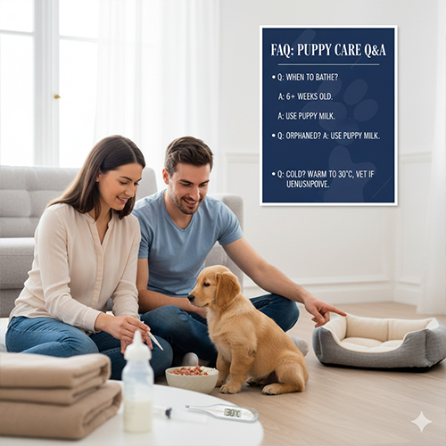 Câu hỏi thường gặp về chăm sóc chó con từ sơ sinh đến 3 tháng tuổi