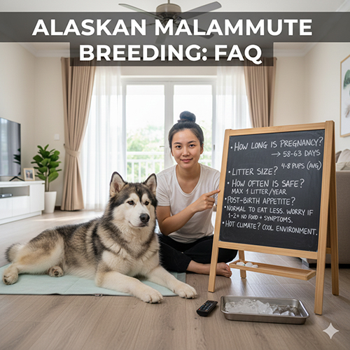 FAQ nhanh về chó Alaska Malamute sinh sản với các câu hỏi thường gặp