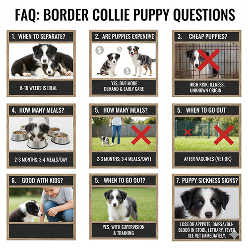 Các câu hỏi thường gặp về chó Border Collie con và câu trả lời ngắn gọn