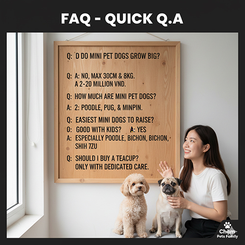 FAQ chó cảnh mini – Giải đáp các câu hỏi phổ biến cho người mới nuôi