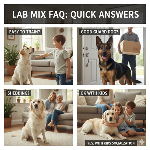 FAQ chó Labrador lai về huấn luyện, giữ nhà, rụng lông và nuôi chung với trẻ em