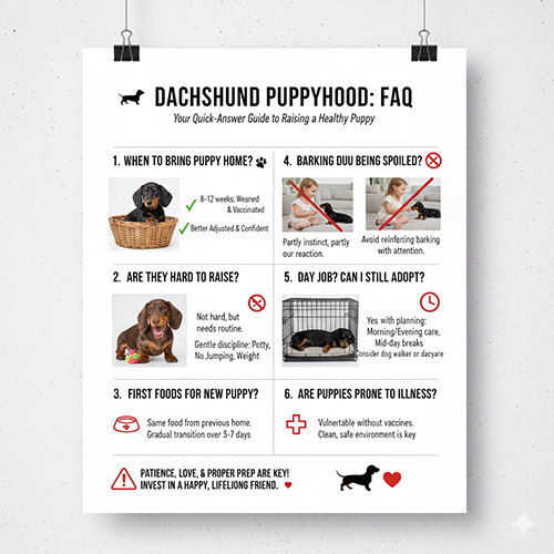 FAQ những câu hỏi thường gặp về việc nuôi chó Lạp xưởng con