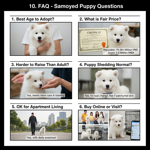 FAQ những câu hỏi phổ biến về chó Samoyed nhỏ dành cho người mới nuôi