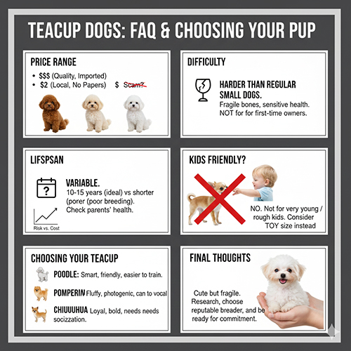 FAQ về chó Teacup và cách chọn chó Teacup phù hợp