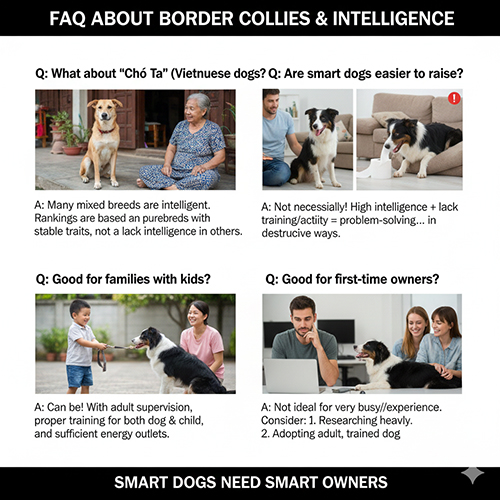 Câu hỏi thường gặp về chó thông minh nhất thế giới và Border Collie