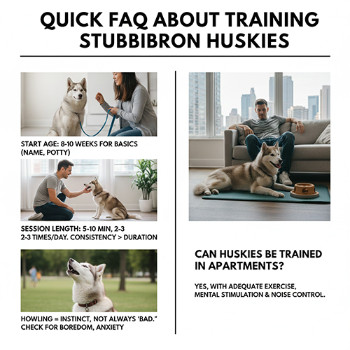 FAQ nhanh về huấn luyện chó Husky bướng bỉnh cho người mới nuôi