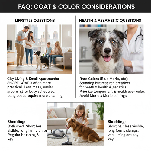 Câu hỏi thường gặp về lông và màu lông Border Collie khi nuôi trong gia đình