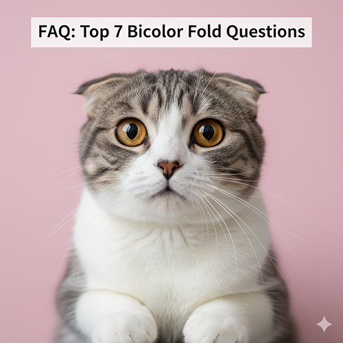 chan dung gan meo scottish fold bicolor nen hong, anh minh hoa muc faq