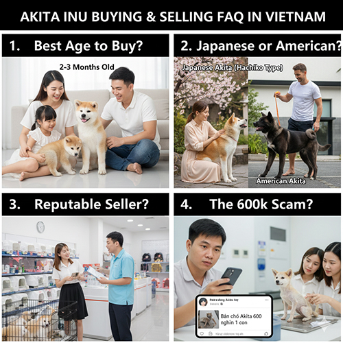 faq mua bán chó Akita Inu tại Việt Nam