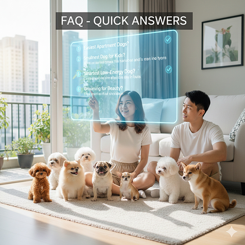 FAQ hỏi đáp nhanh về top chó cảnh phù hợp nuôi trong căn hộ