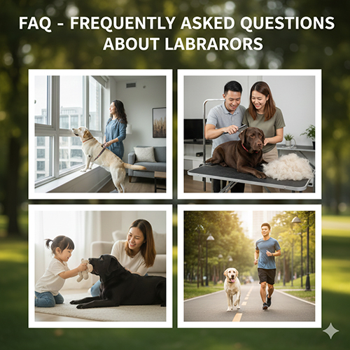 Ảnh tổng hợp các tình huống thường gặp khi nuôi chó Labrador trong gia đình