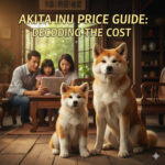 Ảnh đại diện bài viết giá chó Akita Inu với Akita trưởng thành và Akita con trong không gian gia đình