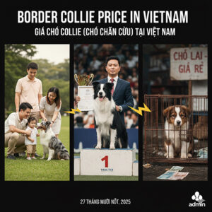 Giá chó Border Collie (chó Collie chăn cừu) tại Việt Nam, các mức giá từ pet đến thuần chủng và cảnh báo chó giá rẻ
