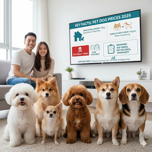 Giá chó cảnh theo giống kích cỡ kiểu lông và nguồn bán minh bạch