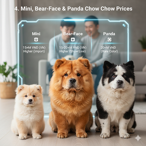 Giá chó Chow Chow mini, mặt gấu và gấu trúc