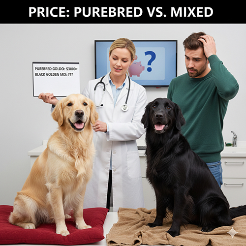 Giá chó Golden đen – có nên trả ngang Golden thuần chủng hay không