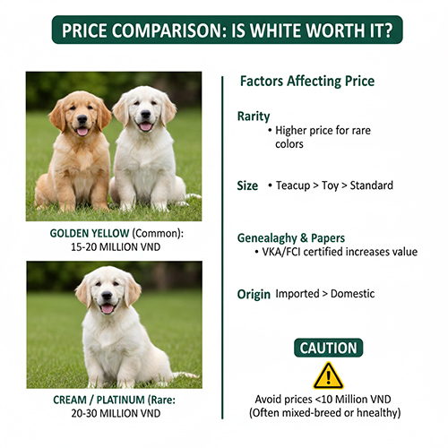 so sanh gia golden vang va golden mau trang kem bach kim, kem thong tin yeu to anh huong va canh bao gia re