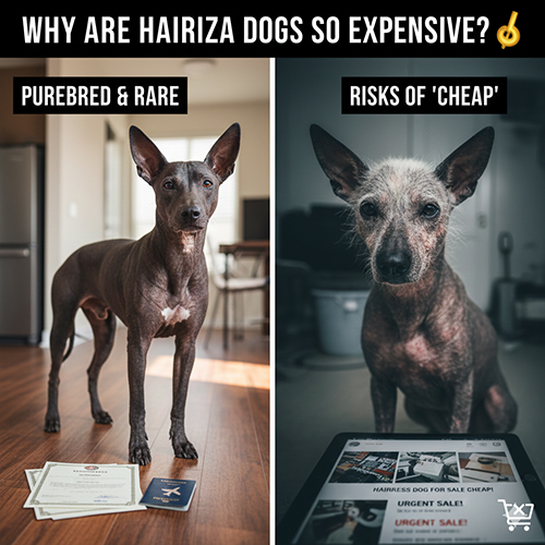 So sánh chó không lông thuần chủng và rủi ro khi mua chó không lông giá rẻ