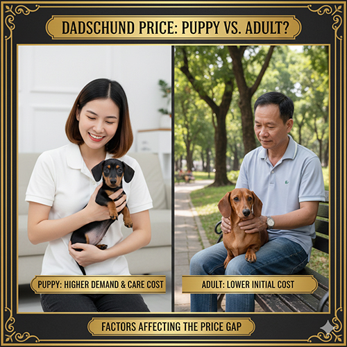 Giá chó Lạp xưởng con và trưởng thành