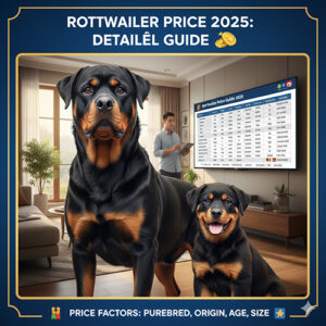 Ảnh minh họa giá chó Rottweiler 2025 với bảng giá chi tiết và các yếu tố ảnh hưởng