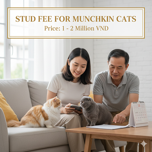 Giá phối giống mèo Munchkin