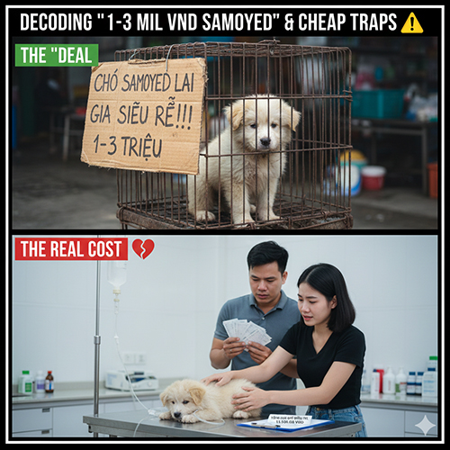 Giải mã tin Samoyed 1–3 triệu và cảnh báo bẫy giá rẻ thường gặp