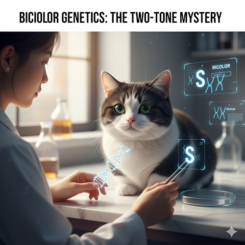 Giải mã gen Bicolor ở mèo Munchkin – bí mật tạo nên bộ lông hai màu độc đáo