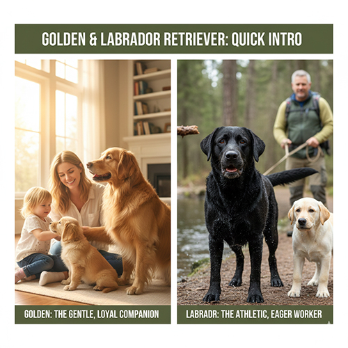 gioi thieu nhanh cho golden retriever va labrador retriever hai giong cho tha moi pho bien