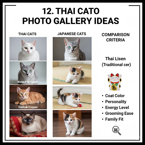 Gợi ý bộ sưu tập hình mèo Thái Lan gồm Khao Manee Korat Suphalak và Thai Cat