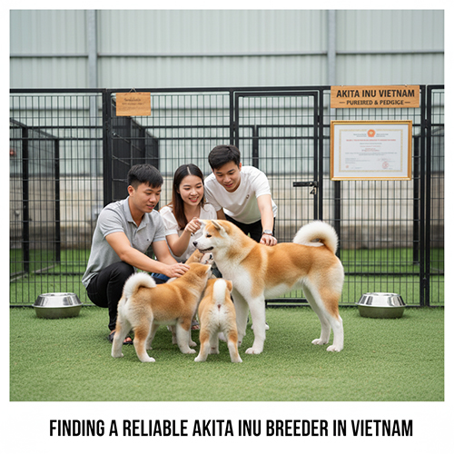 Gia đình tham quan trại chó Akita Inu tại Việt Nam, giao lưu cùng đàn chó con và chó trưởng thành