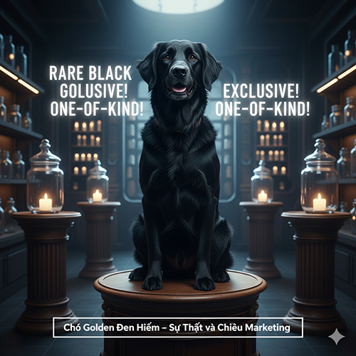 Giống chó Golden đen hiếm – sự thật phía sau và các chiêu marketing thường gặp