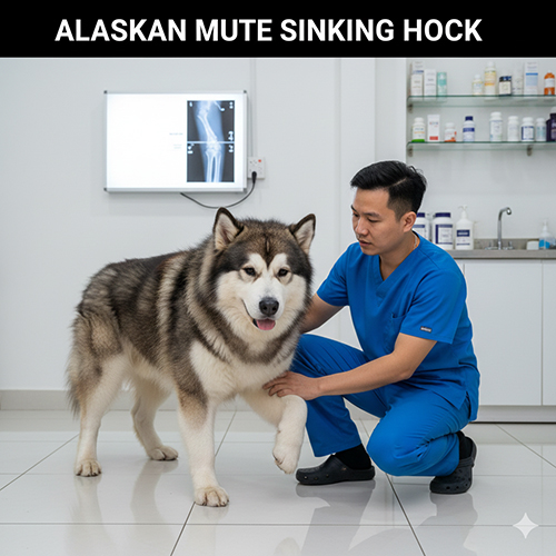 Chó Alaska bị hạ bàn và các vấn đề xương khớp cần được bác sĩ thú y kiểm tra