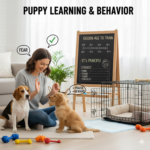 Hiểu tâm lý và hành vi học tập của chó con trước khi huấn luyện