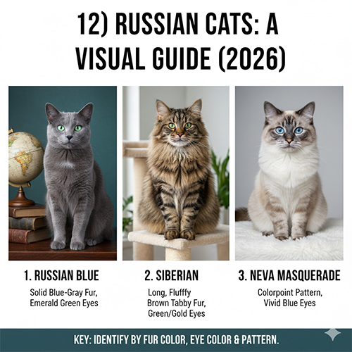 mèo Nga Russian Blue lông xám blue, mắt xanh lụcmèo Nga Siberian lông dài nâu tabby
mèo Nga Neva Masquerade colorpoint mắt xanh dương