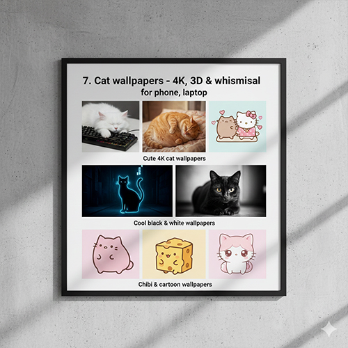 hình nền mèo 4k 3d cute ngầu và chibi dùng cho điện thoại và laptop
