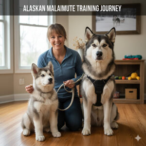 Huấn luyện chó Alaska nghe lời từ cơ bản đến kéo xe trong nhà