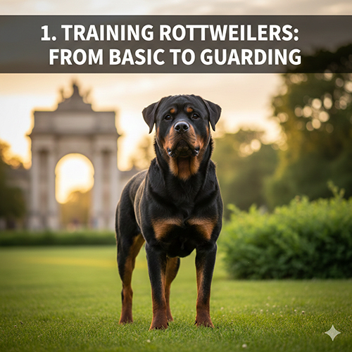 Huấn luyện chó Rottweiler từ cơ bản đến canh gác bảo vệ trong môi trường ngoài trời