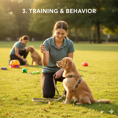 Huấn luyện chó và hành vi cơ bản – dạy chó ngồi, tập trung và tương tác tích cực