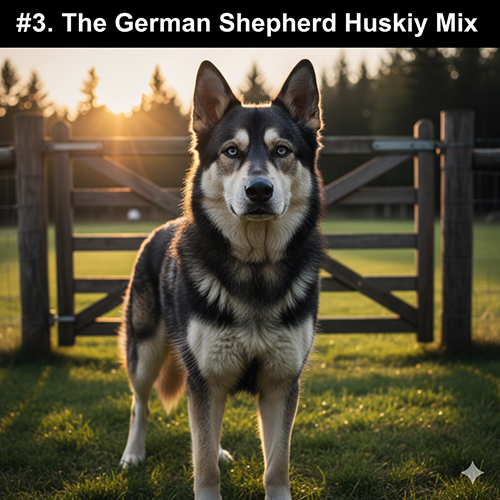 Husky lai Becgie: ngoại hình oai vệ, pha giữa chó kéo xe và chó nghiệp vụ.