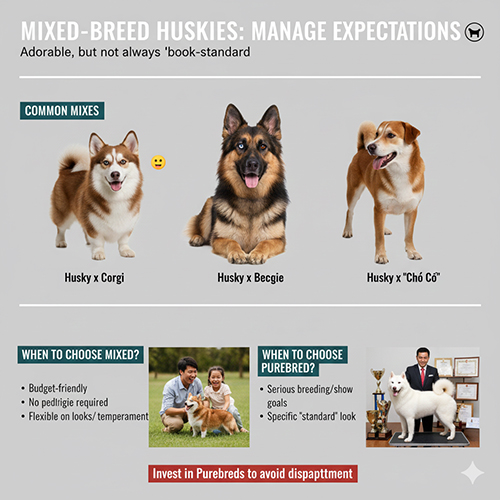 cac kieu husky lai va cach chon dung nhu cau