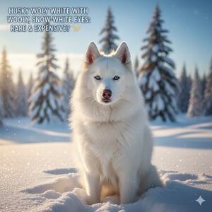 anh husky wooly long dai mau trang tuyet mat xanh hiem va gia cao